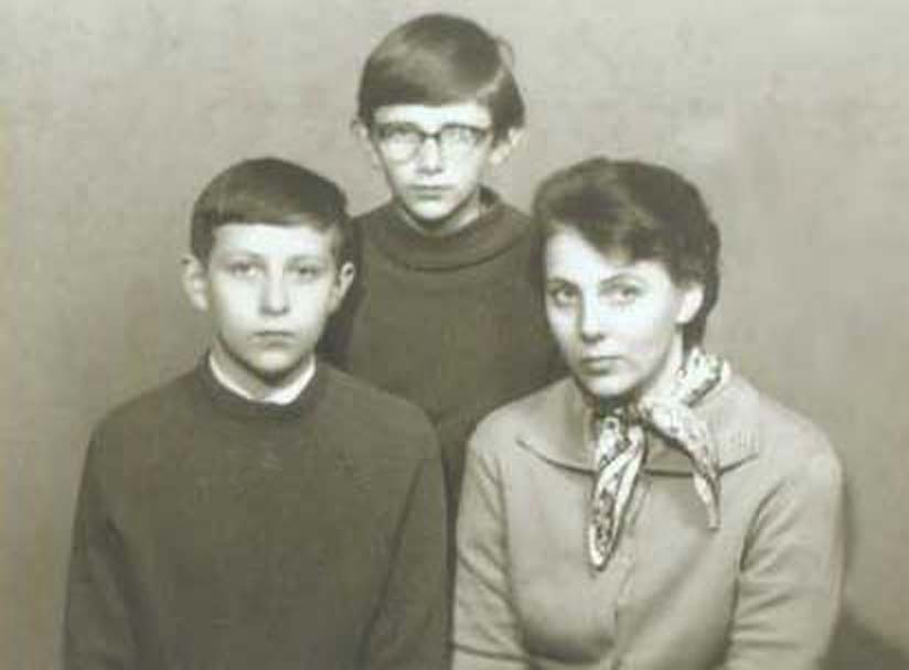1963 rok, z dziećmi Jurkiem i Aliną.