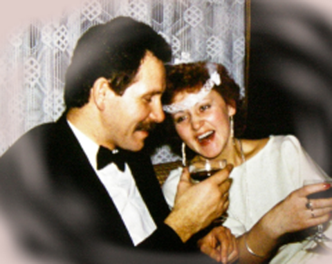 Z żoną Dorotą, 1985 rok